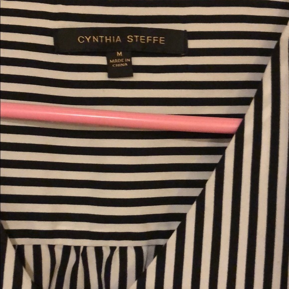 Cynthia Steffe striped popover top - Picture 2 of 5